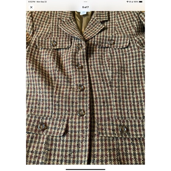 Pendleton Knockabouts Houndstooth Blazer Vintage Womens 6 USA Wool Blend - Picture 5 of 7